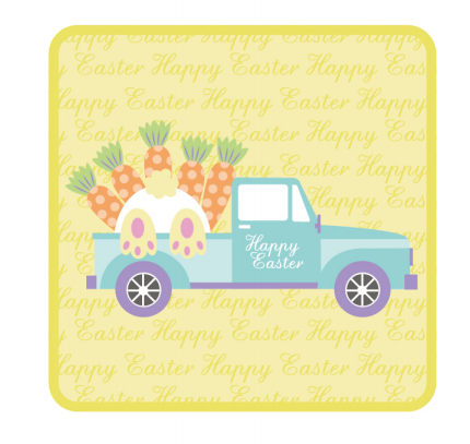 Easter Cartoon Pattern Coaster EASF0014